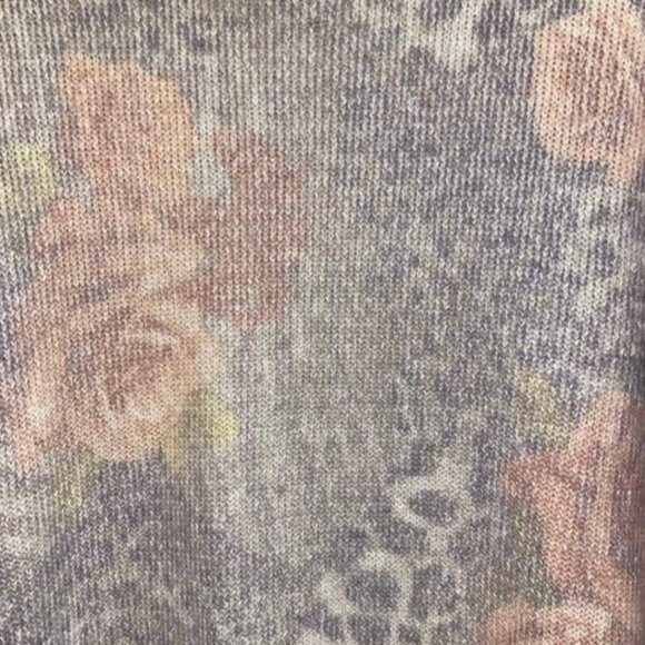 Vintage Sheridan Square Silk Angora Floral Sweater - Soft & Luxurious - Picture 6 of 10